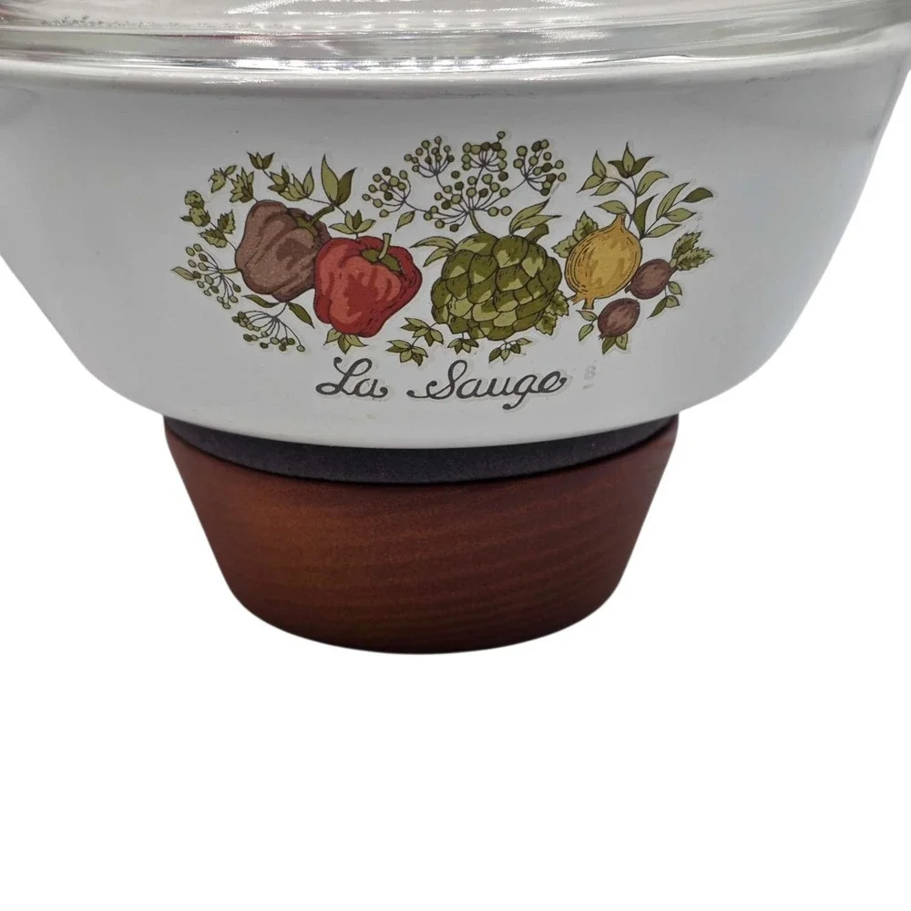 CorningWare La Sauge P-81‎ 1 Pint Saucepan with Lid Vintage Cookware White